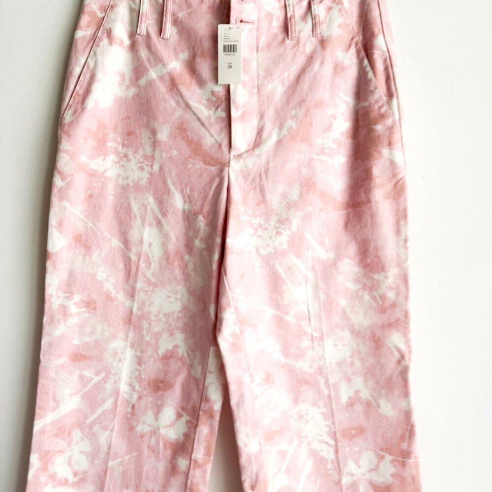 By Anthropologie Pink Tie Dye Jamie Trousers 28 - Picture 5 of 5